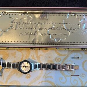 Brighton Silver and Black Baby Brooklyn Watch- New in box